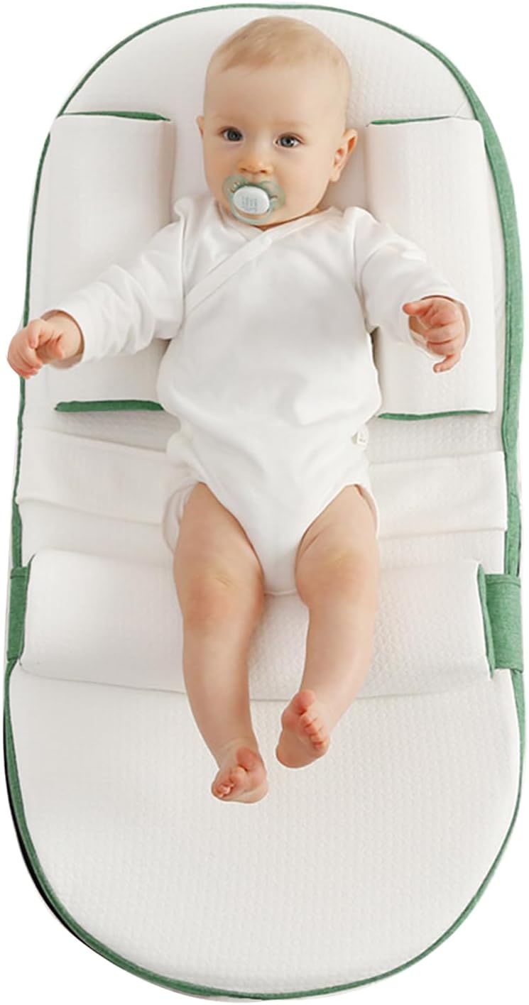 Baby multi-function feeding spinning overflow pillow green