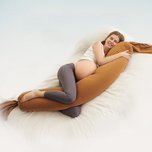 Extremely smooth and soft cooling hood full-body maternity pillow with removable hood